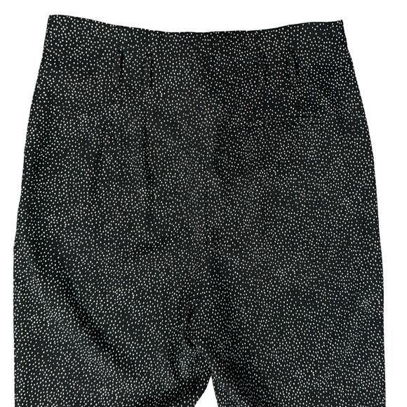 Express Black White Polka Dot Tapered Pleated Ankle High Rise Dress Pants sz 14 - Picture 11 of 11